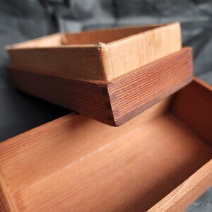 Antique Vintage Delicate Handmade dovetail Wood simple box